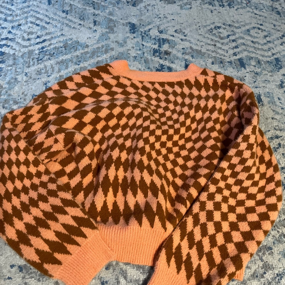 Cotton On Knit Cardigan in Lobster, Light Orange smalll - Picture 4 of 4